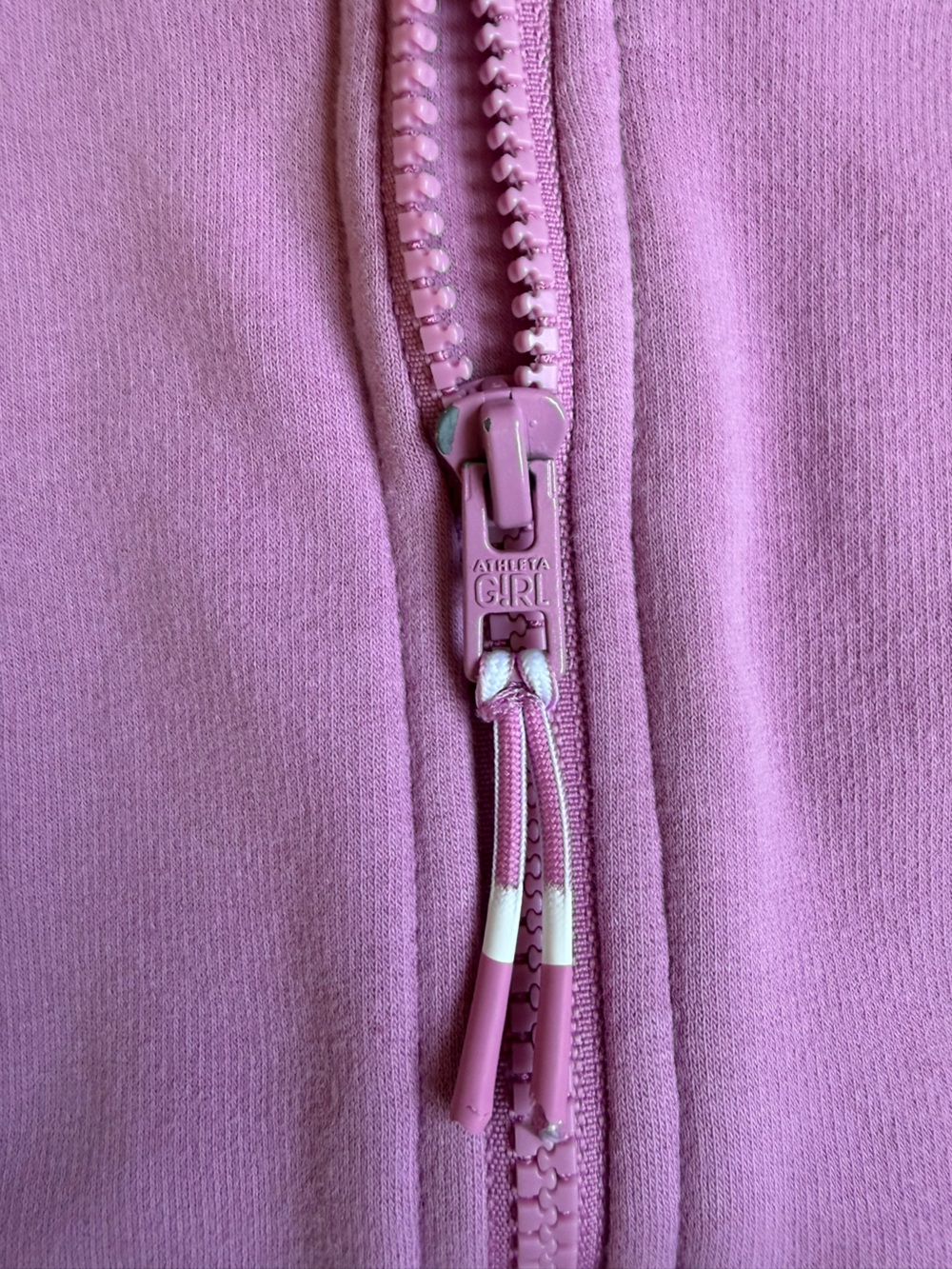Athleta Girl Pink Zip Hoodie Size 12 - Picture 5 of 10